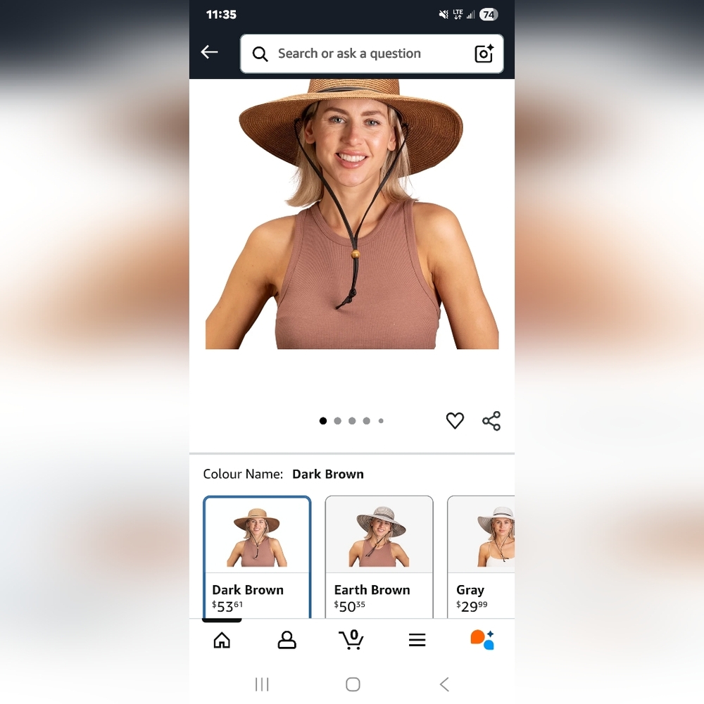 Sloggerwear Princple Plastics Brown Wide Brim Sun Hat